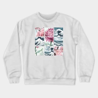 Japanese Stacked Collage Crewneck Sweatshirt